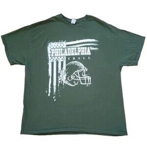 Philadelphia Eagles Football Boxy Size XL Mens Green NFL Helmet T-Shirt Birds